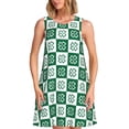 thumbnail image 1 of Naloa Happy saint Patricks day Print Women's Summer Spring Casual Beach Sundress,Vacation Sleeveless Tank Crewneck Loose Dresses, 1 of 7