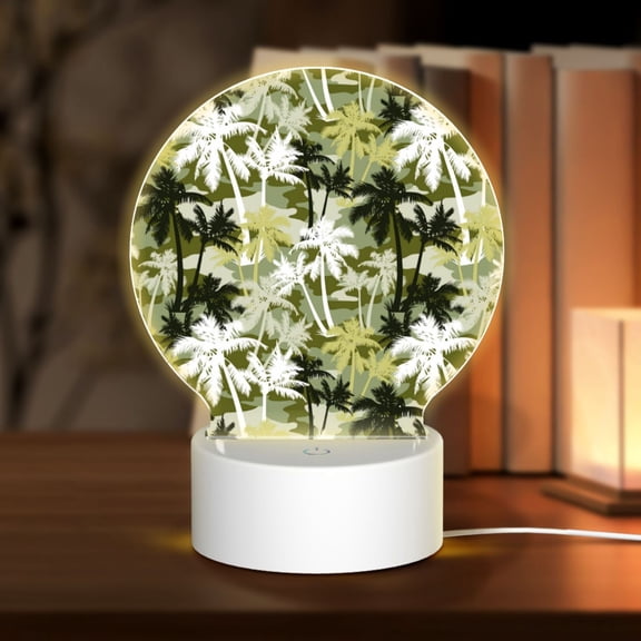 Naloa Hawaii Palms Acrylic LED Night Light Custom LED Lights Personalized Nightlight Customized Gifts for Family Couples Friends