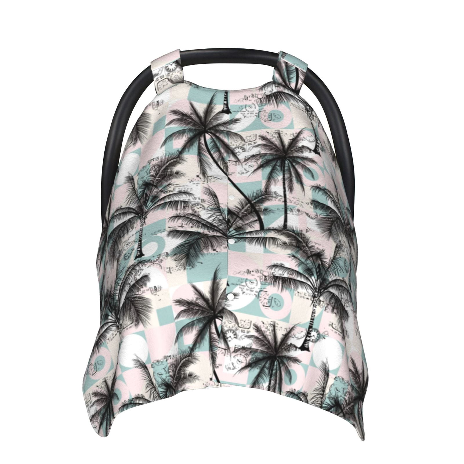 Naloa Hawaii Palms Baby Car Seat Cover, Breathable Baby Carrier Cover, Multiuse Baby Carrier Cover & Nursing Breastfeeding Cover