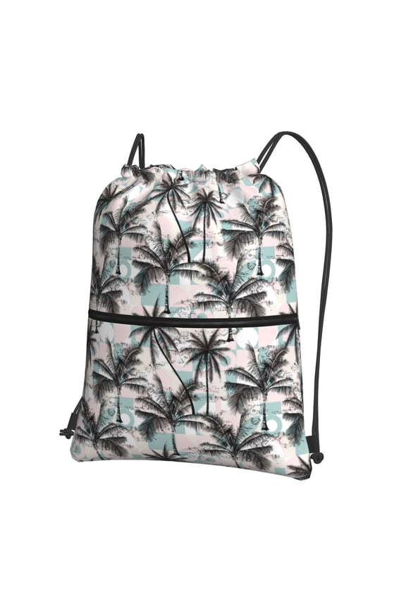 Hawaii Palms Drawstring Backpack String Bag Cinch Water Resistant for Gym Shopping Sport Yoga