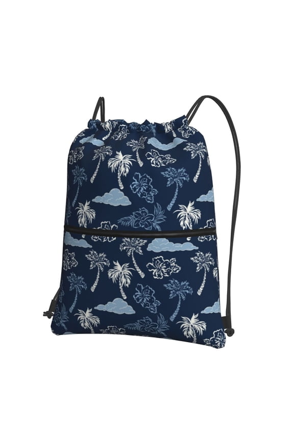 Hawaii Palms Drawstring Backpack String Bag Cinch Water Resistant for Gym Shopping Sport Yoga