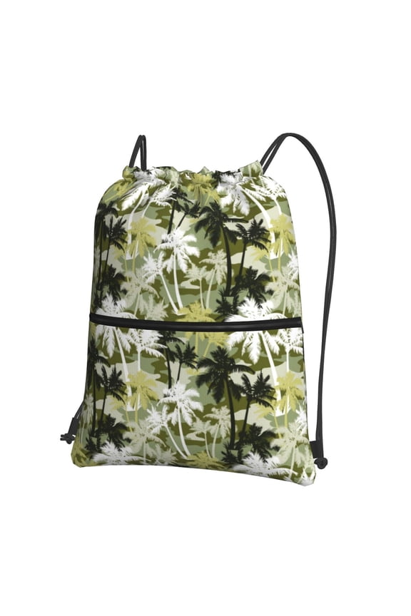 Hawaii Palms Drawstring Backpack String Bag Cinch Water Resistant for Gym Shopping Sport Yoga