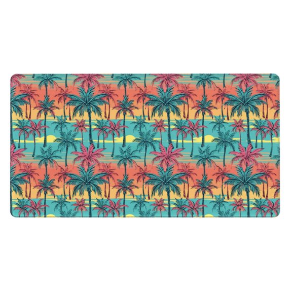 Naloa Hawaii Palms Gaming Mouse Pad Large Mouse Mat Long Extended Desk Pad Non-Slip Rubber Mice Pads Stitched Edges Thin Pad (16x29.5 Inch)
