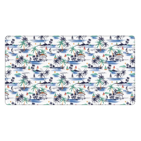 Naloa Hawaii Palms Gaming Mouse Pad Large Mouse Mat Long Extended Desk Pad Non-Slip Rubber Mice Pads Stitched Edges Thin Pad (16x29.5 Inch)