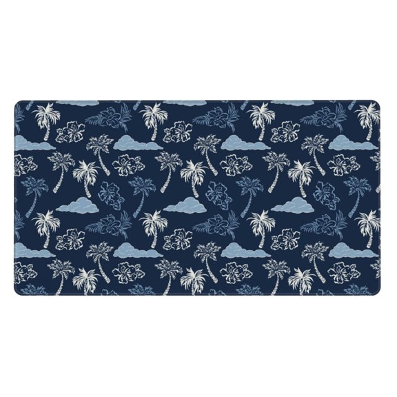 Naloa Hawaii Palms Gaming Mouse Pad Large Mouse Mat Long Extended Desk Pad Non-Slip Rubber Mice Pads Stitched Edges Thin Pad (16x29.5 Inch)