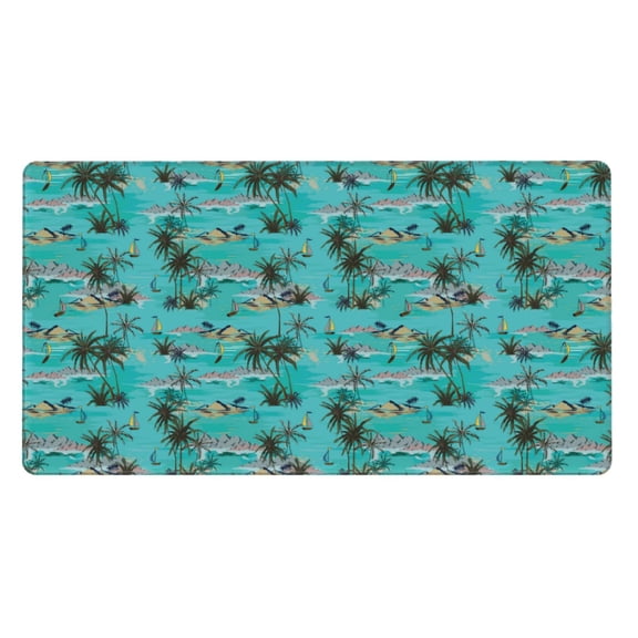 Naloa Hawaii Palms Gaming Mouse Pad Large Mouse Mat Long Extended Desk Pad Non-Slip Rubber Mice Pads Stitched Edges Thin Pad (16x29.5 Inch)