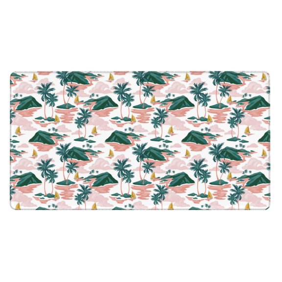 Naloa Hawaii Palms Gaming Mouse Pad Large Mouse Mat Long Extended Desk Pad Non-Slip Rubber Mice Pads Stitched Edges Thin Pad (16x29.5 Inch)