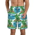 thumbnail image 1 of Naloa Hawaii Palms Men's Beach Shorts, Surfing shorts, Swim trunks, Quick Dry Swim Trunks for Surfing Beach Fun - X-Large, 1 of 9