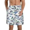 thumbnail image 1 of Naloa Hawaii Palms Men's Beach Shorts, Surfing shorts, Swim trunks, Quick Dry Swim Trunks for Surfing Beach Fun - X-Large, 1 of 9