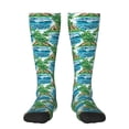 thumbnail image 1 of Naloa Hawaii Palms Thigh High Socks Extra Long Stretchy Sock Women Over Knee High Opaque Stocking Daily Wear, 1 of 6