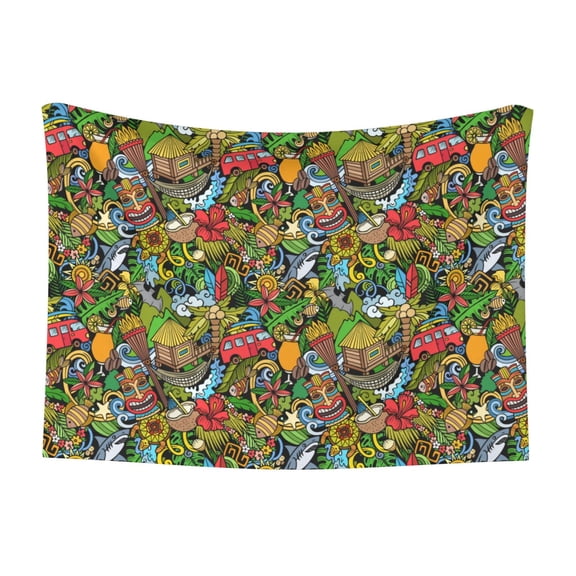 Naloa Hawaiian Culture Symbols 1 Dog Blanket, 3 Sizes Cat Blanket for Indoor Cats Large Medium Small Dog Gifts-Small