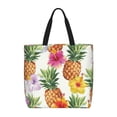 thumbnail image 1 of Naloa Hawaiian Pineappl Tote Bag for Women, Foldable Tote Bag With Zipper, Large Shoulder Bag, Top Handle Handbag for Travel, Work, Shopping, 1 of 9