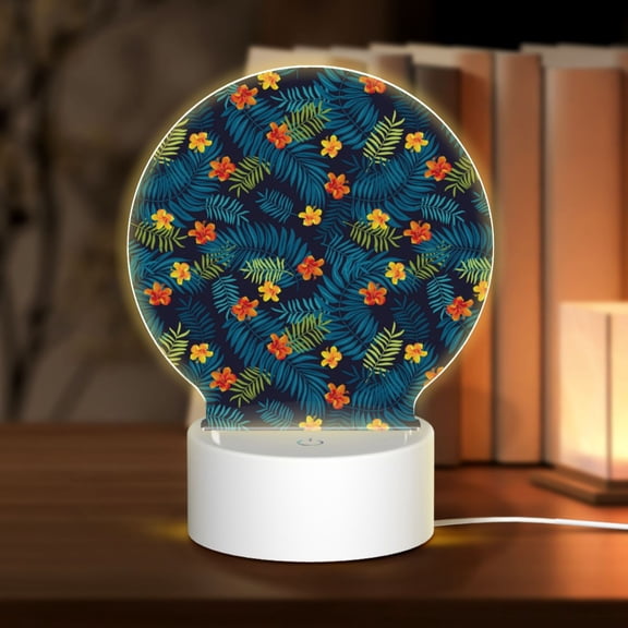 Naloa Hawaiian Style Acrylic LED Night Light Custom LED Lights Personalized Nightlight Customized Gifts for Family Couples Friends
