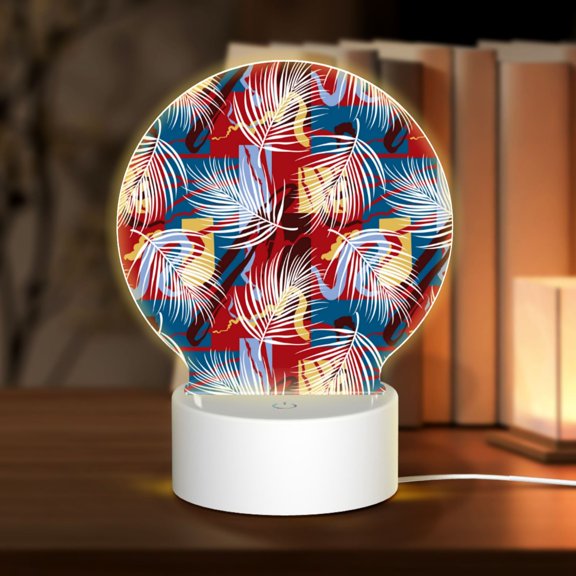 Naloa Hawaiian Style Acrylic LED Night Light Custom LED Lights Personalized Nightlight Customized Gifts for Family Couples Friends