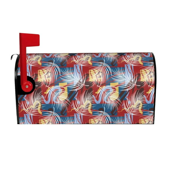 Naloa Hawaiian Style Mailbox Covers Magnetic Post Box Cover Post Letter Box Cover Garden Decor-25.5x21 in