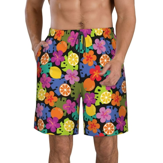 Naloa Hawaiian Style Men's Beach Shorts, Surfing shorts, Swim trunks, Quick Dry Swim Trunks for Surfing Beach Fun - XX-Large