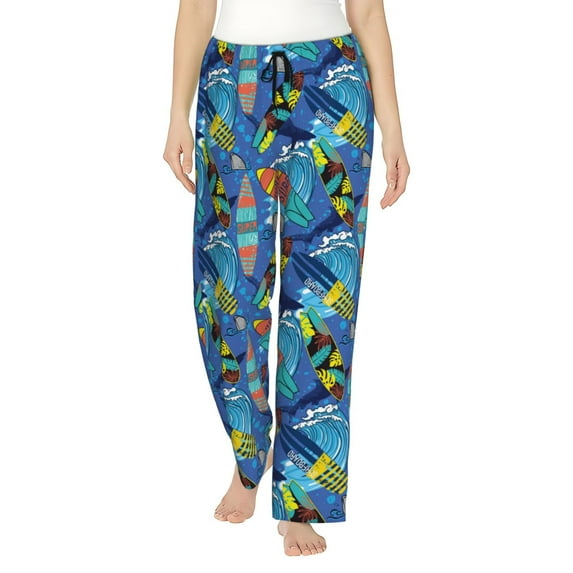 Naloa Hawaiian Style Print Women’s Ultra-Soft Comfy Pajama Lounge Pants with Pockets & Drawstring