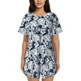 thumbnail image 1 of Naloa Hawaiian Style Women's Short-Sleeved Pajama Set, Loungewear, Summer pajamas, Breathable Cozy - 4X-Large, 1 of 9