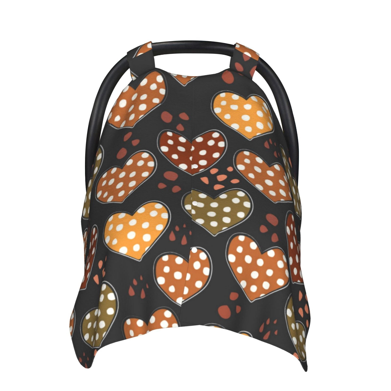 Naloa Heart Baby Car Seat Cover, Breathable Baby Carrier Cover, Multiuse Baby Carrier Cover & Nursing Breastfeeding Cover