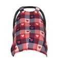 thumbnail image 1 of Naloa Heart Plaid Baby Car Seat Cover, Breathable Baby Carrier Cover, Multiuse Baby Carrier Cover & Nursing Breastfeeding Cover, 1 of 5