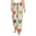 thumbnail image 1 of Naloa Heart Polka Dot Print Women’s Ultra-Soft Comfy Pajama Lounge Pants with Pockets & Drawstring, 1 of 8