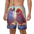 thumbnail image 1 of Naloa Heart Sky Bird Couple Print Men Swim Trunks with Compression Liner ,Board Shorts,Men's Swim Shorts with Drawstring and Elastic Waistband-XX-Large, 1 of 6