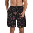 thumbnail image 1 of Naloa Heart and Stars Men's Beach Shorts, Surfing shorts, Swim trunks, Quick Dry Swim Trunks for Surfing Beach Fun - Large, 1 of 9