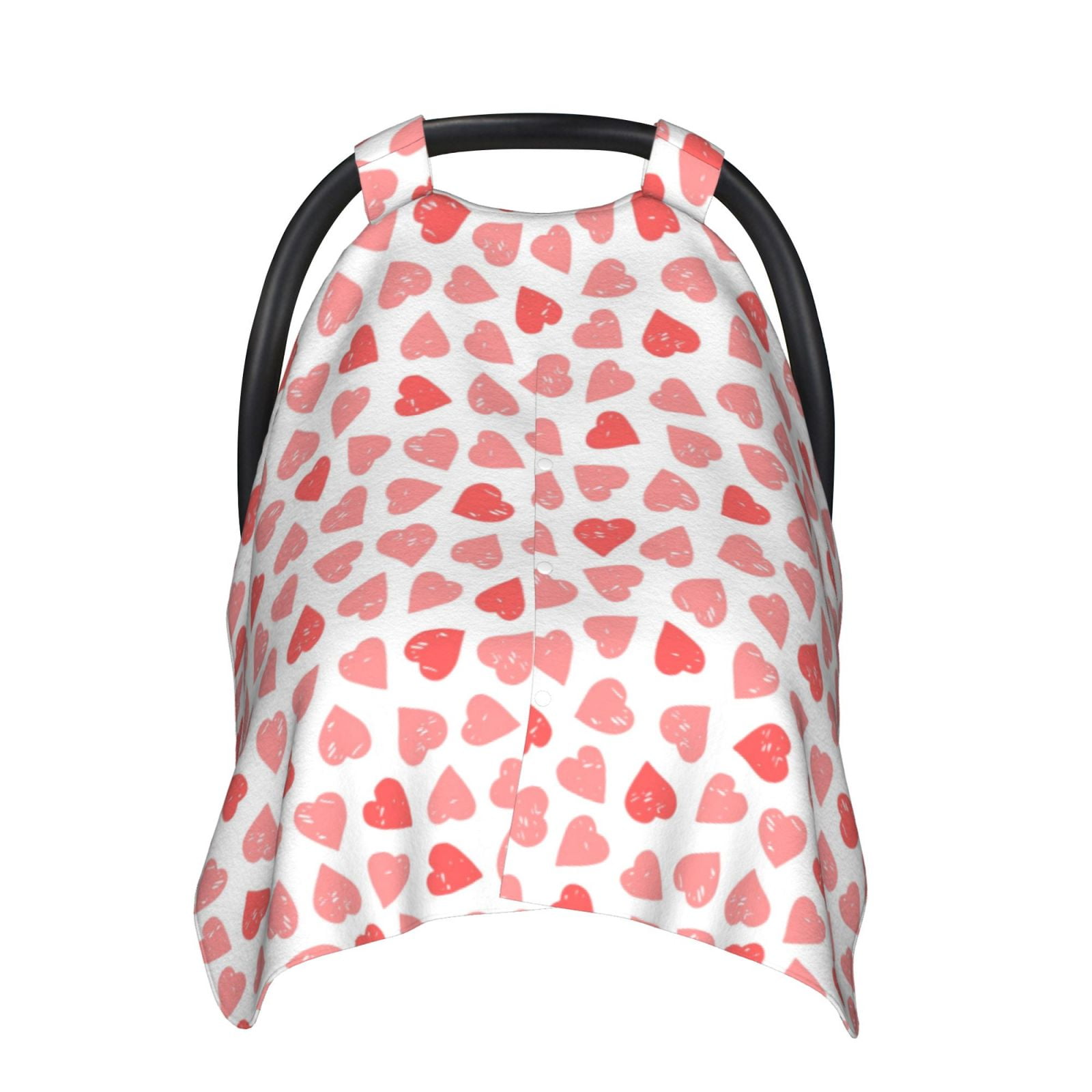 Naloa Hearts Baby Car Seat Cover, Breathable Baby Carrier Cover, Multiuse Baby Carrier Cover & Nursing Breastfeeding Cover