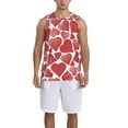 thumbnail image 1 of Naloa Hearts Basketball Jersey Reversible Men's Mesh Athletic Sports Shirts Training Practice S-4XLMedium, 1 of 6