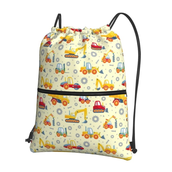 Naloa Heavy Equipment Drawstring Backpack String Bag Cinch Water Resistant for Gym Shopping Sport Yoga