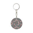 thumbnail image 1 of Naloa Hedgehogs and Flowers1 Print Round Keychain Keychain Key Ring, Key Tag, Key Chain Bulk for Gift Accessories (Round), 1 of 7