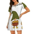 thumbnail image 1 of Naloa Hello Autumn Print Women Nightgowns,Womens Loungewear,Short Sleeve Sleepwear,Comfy Ladies Nightdress, 1 of 6