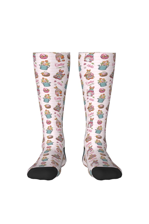 Hello Easter Thigh High Socks Extra Long Stretchy Sock Women Over Knee High Opaque Stocking Daily Wear