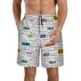 thumbnail image 1 of Naloa Hello Men's Beach Shorts, Surfing shorts, Swim trunks, Quick Dry Swim Trunks for Surfing Beach Fun - X-Large, 1 of 9