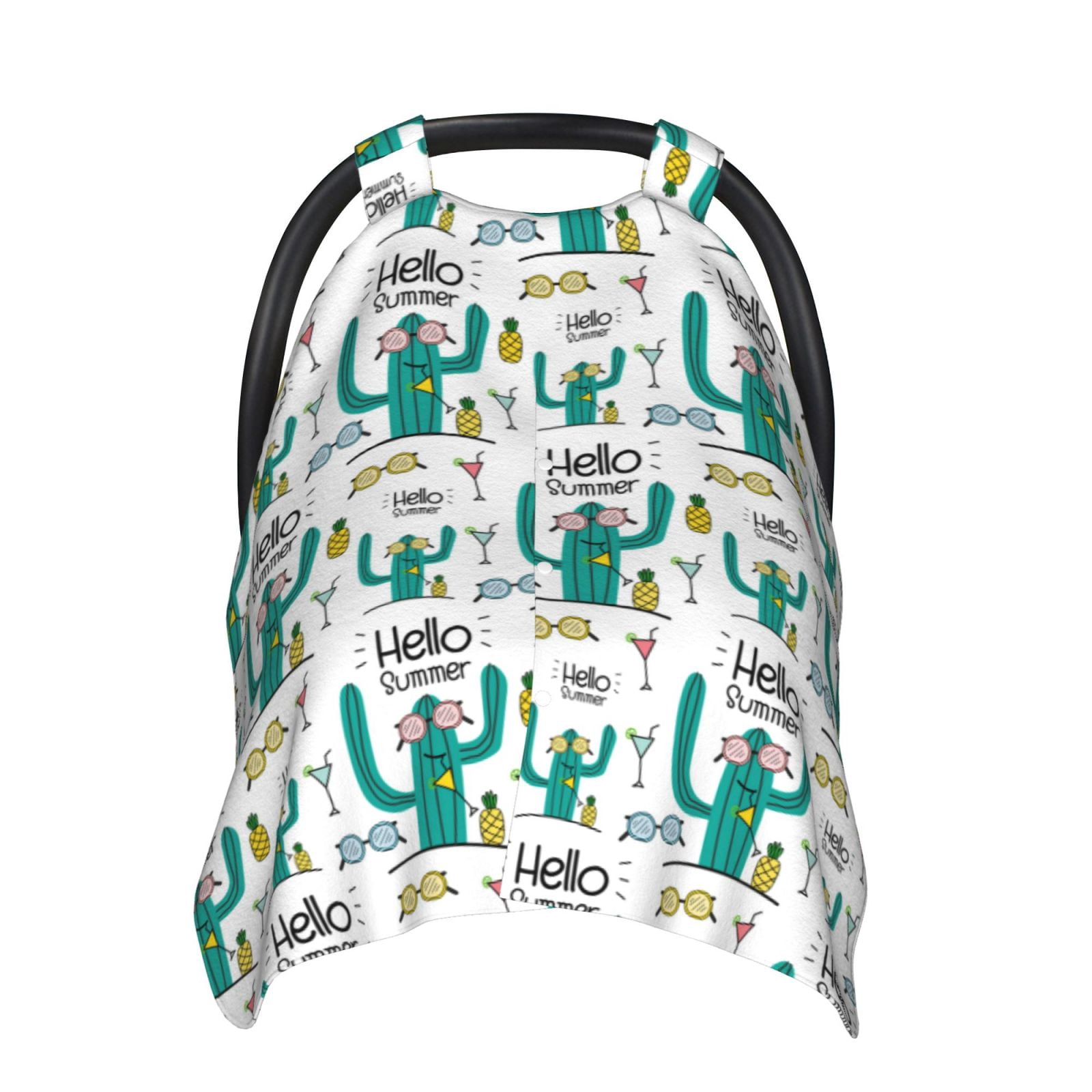 Naloa Hello Summer Baby Car Seat Cover, Breathable Baby Carrier Cover, Multiuse Baby Carrier Cover & Nursing Breastfeeding Cover