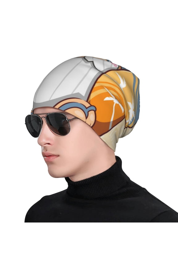 Hello Summer Cute Gnome Soft Beanie Hat, Knit Beanie Daily Beanie in Fine Knit for Women Men Winter Travel, Outdoor