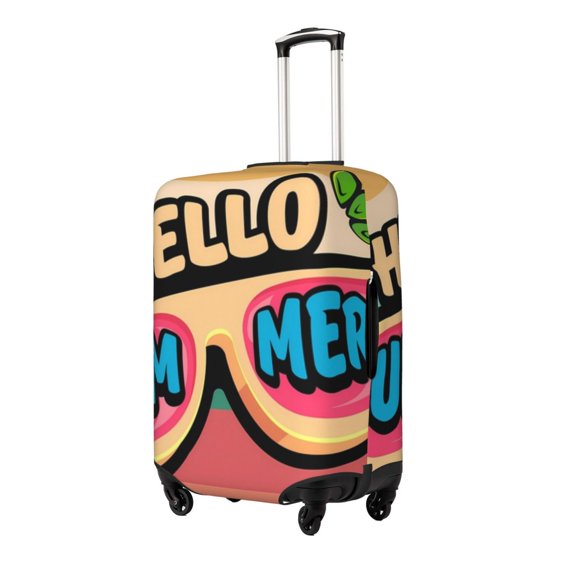 Naloa Hello Summer Elastic Suitcase Protector, Travel Suitcase Protector Cover Fits 18-32in Suitcase(No luggage included)-Small