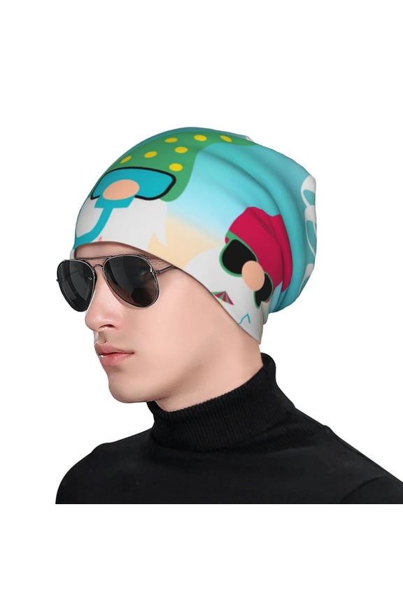 Hello Summer Gnome 1 Soft Beanie Hat, Knit Beanie Daily Beanie in Fine Knit for Women Men Winter Travel, Outdoor