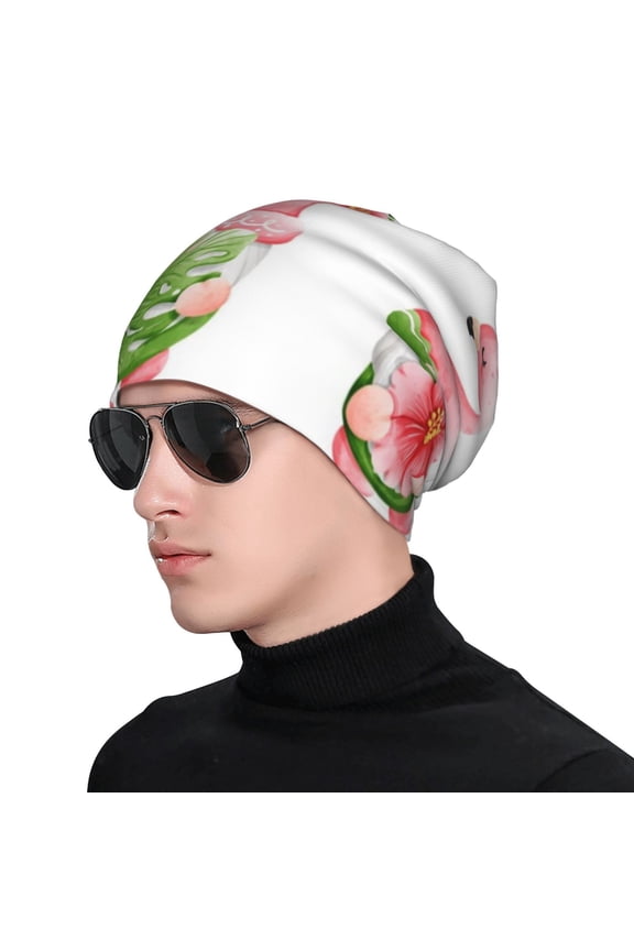 Hello Summer Gnome Soft Beanie Hat, Knit Beanie Daily Beanie in Fine Knit for Women Men Winter Travel, Outdoor