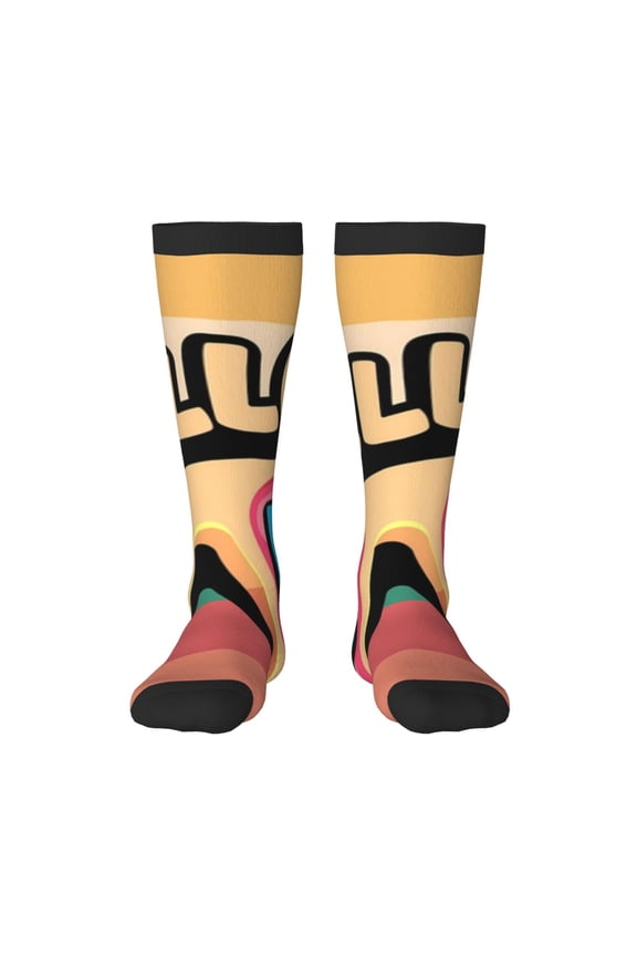 Hello Summer Knee Socks, High Socks Long Stretchy Sock Women Knee High Stocking, Long Socks for Women