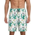 thumbnail image 1 of Naloa Hello Summer Men's Short Pajama Pants, Lounge Comfort Shorts with Elasticized Waistband and Side Pockets - Medium, 1 of 9