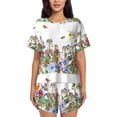 thumbnail image 1 of Naloa Herbs and Wildflowers Women's Short-Sleeved Pajama Set, Loungewear, Summer pajamas, Breathable Cozy - Large, 1 of 9