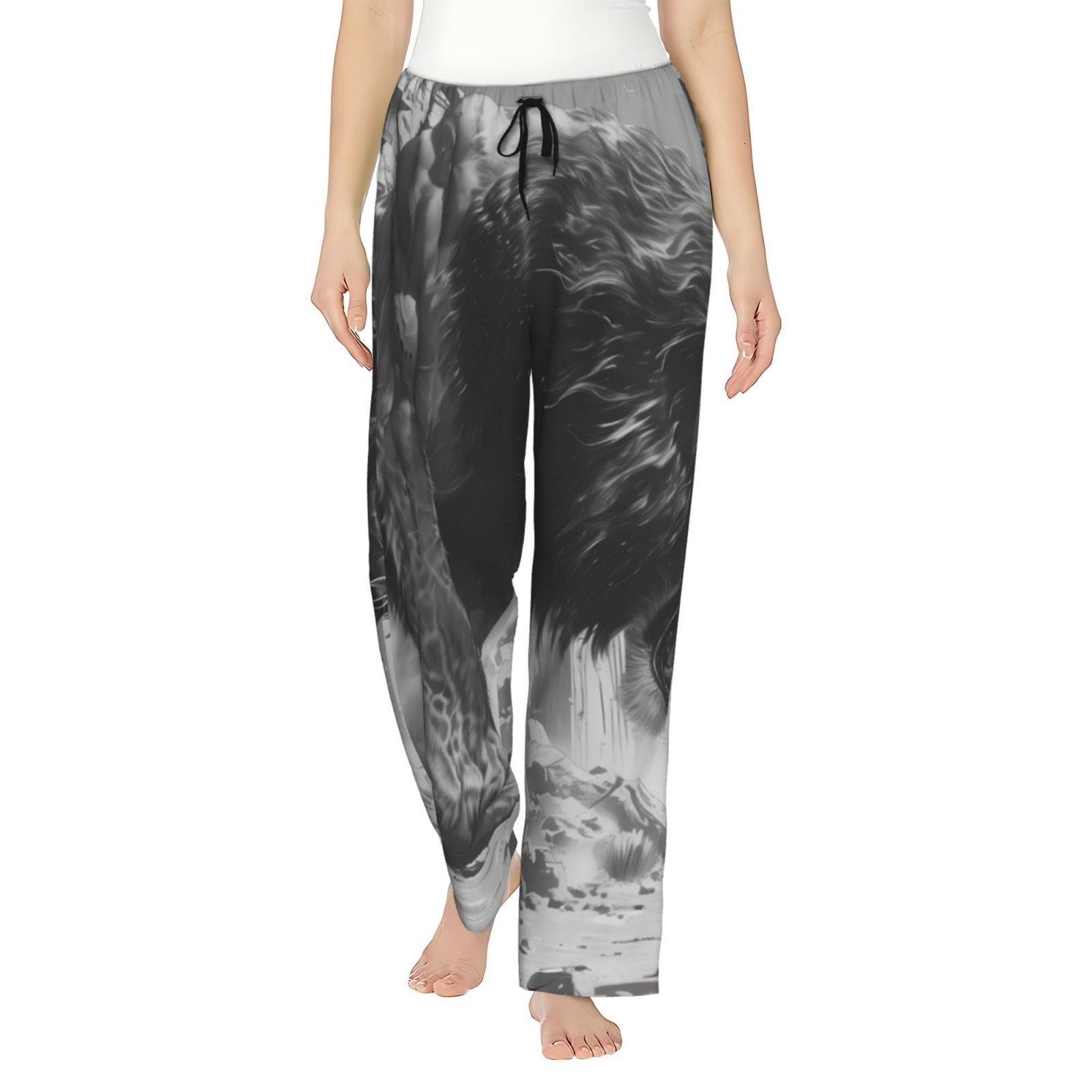 Naloa Heroic Lion Encounter Pajamas Pants for Women, Lounge for Women