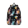 thumbnail image 1 of Naloa Hibiscus Rose Canvas Backpack for Men Women Rucksack Casual Travel Daypack College Tote Satchel Bookbag for Teens-Medium, 1 of 7