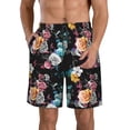 thumbnail image 1 of Naloa Hibiscus Rose Men's Beach Shorts, Surfing shorts, Swim trunks, Quick Dry Swim Trunks for Surfing Beach Fun - X-Large, 1 of 9