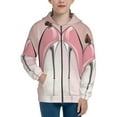 thumbnail image 1 of Naloa High Heel Shoes Butterfly Teenage Zipper Hoodie, Long Sleeve Zip Up Hoodies Casual Jackets Tops for 7-12 Years-Medium, 1 of 6