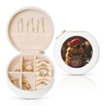 thumbnail image 1 of Naloa Hip-Hop Guinea Pig. Round Jewelry Box, Travel Jewelry Organizer, 3.9 x 3.9 x 2in Jewelry Storage Box for Women-White, 1 of 7