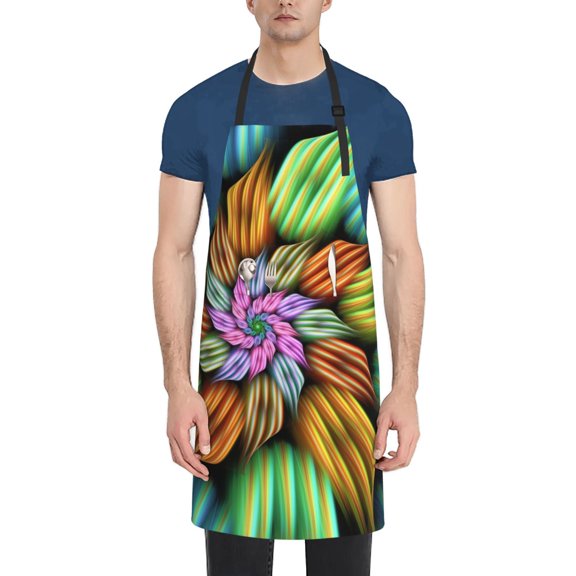 Naloa Hippie Style Apron Kitchen Aprons with Pockets for Women Men Chef