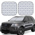thumbnail image 1 of Naloa Hipster Mustache 2 Piece Foldable Car Sun Shades, Car Windshield Sunshade, Front Window Sunshade for Car, Truck, SUV - Large, 1 of 1