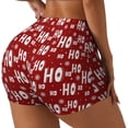 thumbnail image 1 of Naloa Ho-Ho-Ho Biker Shorts for Women Seamless Scrunch Short Women’s Yoga Shorts for Gym Running Sport Shorts-Large, 1 of 8